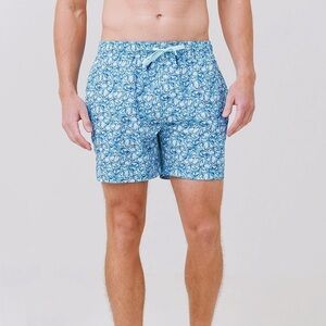 Men’s SOUTHERN TIDE Oysterfest printed swim trunk- Size XL